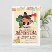 Mariachi Heilige Guacamole Einladung zu einem Jahr (Stehend Vorderseite)