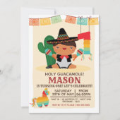 Mariachi Heilige Guacamole Einladung zu einem Jahr (Vorderseite)