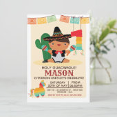 Mariachi Heilige Guacamole Einladung zu einem Jahr (Stehend Vorderseite)