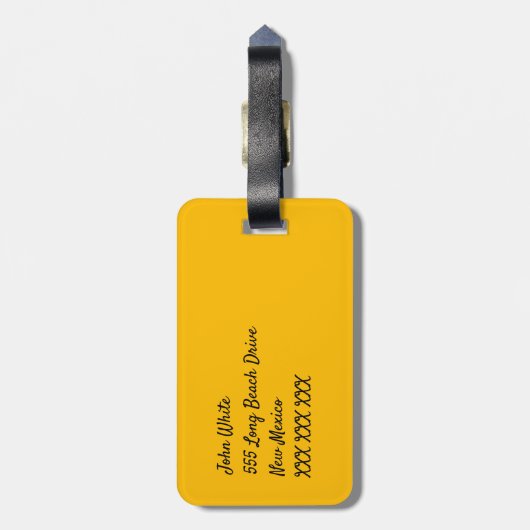 Mariachi Instruments Muster Gepäckanhänger (Rückseite vertikal)