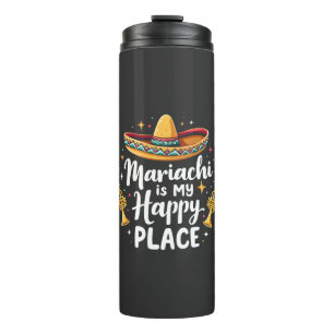 Mariachi ist mein Happy Place Mexico Music Saxopho Thermosbecher