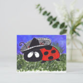 Mariachi Ladybug Postcard Postkarte (Stehend Vorderseite)