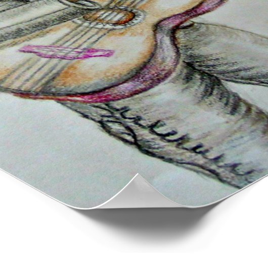 Mariachi mit Gitarre Poster (Ecke)