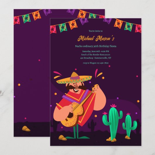 Mariachi Mitglied Einladung (Vorne/Hinten)