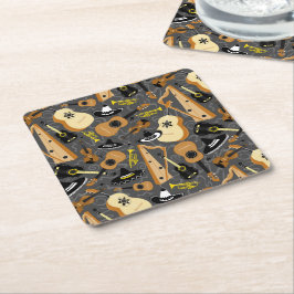 Mariachi Music Fun Rechteckiger Pappuntersetzer