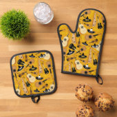 Mariachi Music Instruments Ofenhandschuh & Topflappen-Set (Oben Unten)