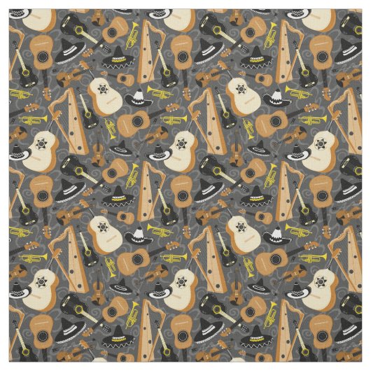 Mariachi Orchestra Instruments Muster Stoff (Muster)