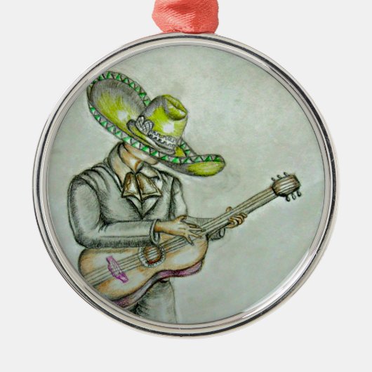 Mariachi Ornament Aus Metall (Vorne)