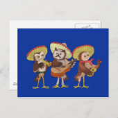 Mariachi Owl Band Postkarte (Vorne/Hinten)