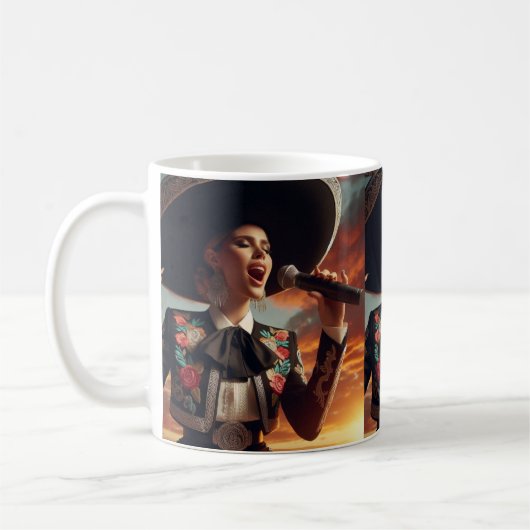 Mariachi Passion bei Sonnenuntergang Kaffeetasse (Links)