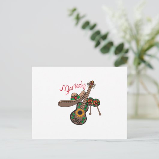 MARIACHI POSTKARTE (Stehend Vorderseite)