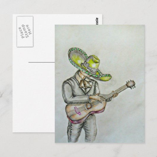 Mariachi Postkarte (Vorne/Hinten)
