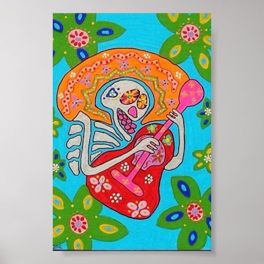 Mariachi Serenade Skeleton Poster (Vorne)
