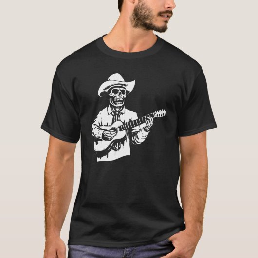 Mariachi Skeleton Dia De Los Muertos Mexican Day O T-Shirt (Vorderseite)