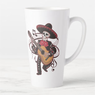 Mariachi Skeleton Groove Milchtasse