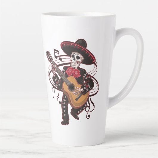 Mariachi Skeleton Groove Milchtasse (Rechts)