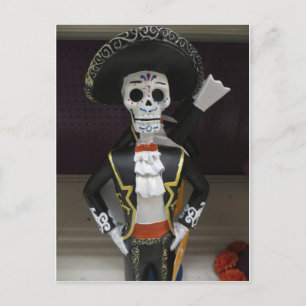 Mariachi Skeleton Postkarte