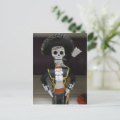 Mariachi Skeleton Postkarte (Stehend Vorderseite)