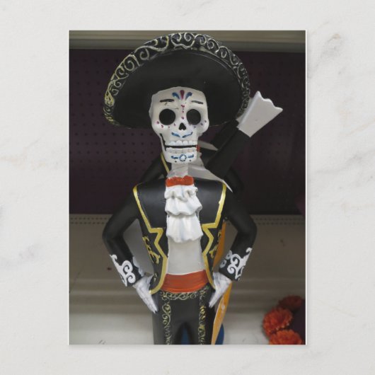 Mariachi Skeleton Postkarte (Vorderseite)