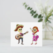 Mariachi-Tanztag des toten Volkes Postkarte (Stehend Vorderseite)