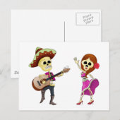 Mariachi-Tanztag des toten Volkes Postkarte (Vorne/Hinten)