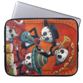 Mariachi-Trio Dia de Los Muertos Skeleton Laptopschutzhülle (Vorderseite)