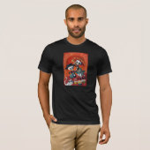 Mariachi-Trio Dia de Los Muertos Skeleton T-Shirt (Vorne ganz)