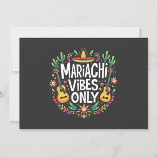 Mariachi Vibes Only Mexico Saxophone Music Lovers Karte
