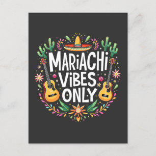 Mariachi Vibes Only Mexico Saxophone Music Lovers Postkarte
