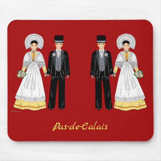 Mariage en Pas-de-Calais, Frankreich Mousepad (Vorne)