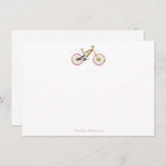 Mariah Bike Personalisierte Note Card Dankeskarte (Vorne/Hinten)