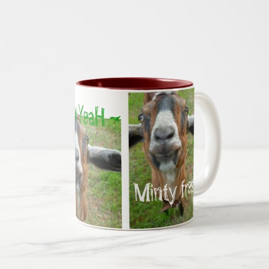 Mariah die Ziege - frische Tasse mit (VorderseiteRechts)