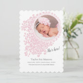 Mariah Foto Geburtserklärung Einladung (Stehend Vorderseite)