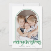 MARIAH Green Arch Family Foto Frohe Weihnachten (Vorderseite)