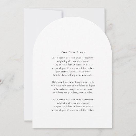 Mariah Minimal Elegant Wedding Einladung (Rückseite)