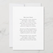 Mariah Minimal Elegant Wedding Einladung (Rückseite)