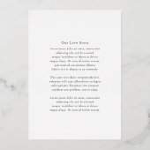 Mariah Minimal Elegant Wedding Folieneinladung (Rückseite)