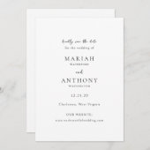 Mariah Minimal Elegant Wedding Save The Date (Vorne/Hinten)