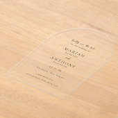 Mariah Minimal Elegant Wedding Save the Date Acryleinladungen (Ablage )