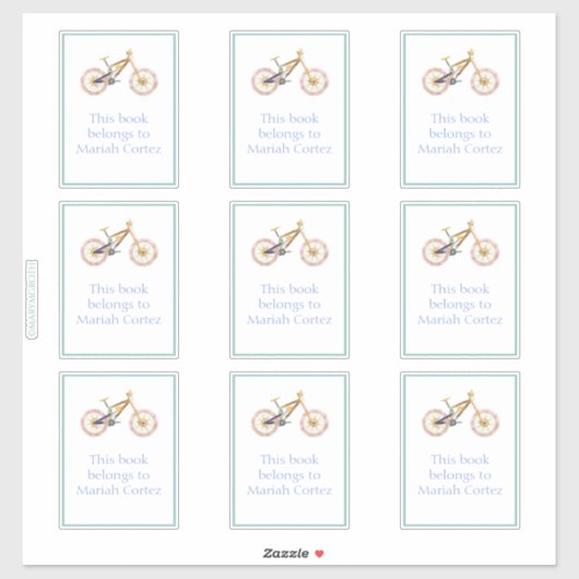 Mariah Mountain Bike Buchzeichen Sticker (Blatt)