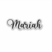 Mariah Name - Handgeschriebene Kalligrafie Aufkleber (Vorderseite)
