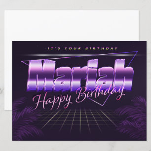 Mariah Name Vorname lila retro Karte Geburtstag