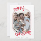 MARIAH Red Pink Retro Familie Spaß Weihnachten Fot (Vorderseite)