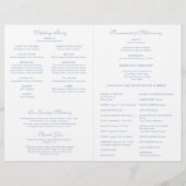 Marian Blue Cross Katholic Wedding Program (Rückseite)