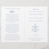 Marian Blue Cross Katholisches Hochzeitsprogramm (Vorderseite)