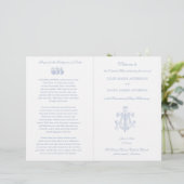 Marian Blue Cross Katholisches Hochzeitsprogramm (Stehend Vorderseite)