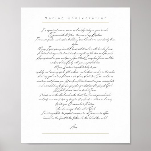 Marian Consecration Poster (Vorne)