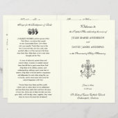 Marian Cross-Catholic Wedding Program (Vorne/Hinten)