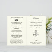 Marian Cross-Catholic Wedding Program (Stehend Vorderseite)