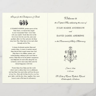 Marian Cross-Catholic Wedding Program